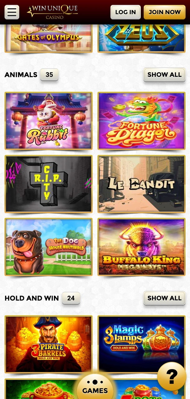 Play your favorite slots at Win Unique Casino right from your phone.