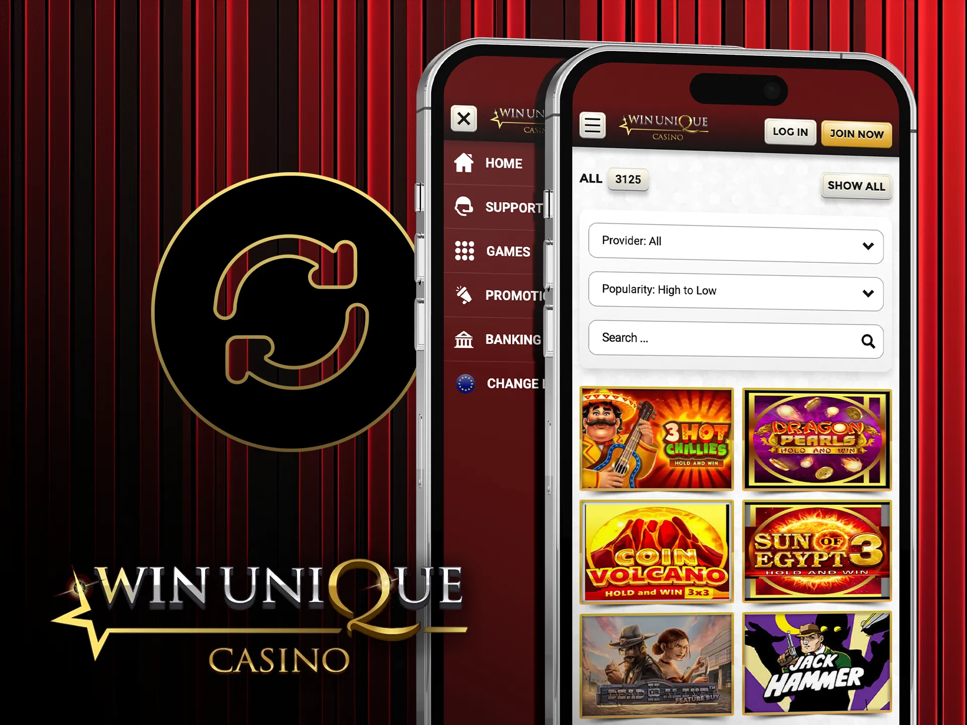 Stay up to date and enjoy better performance on Win Unique Casino app.