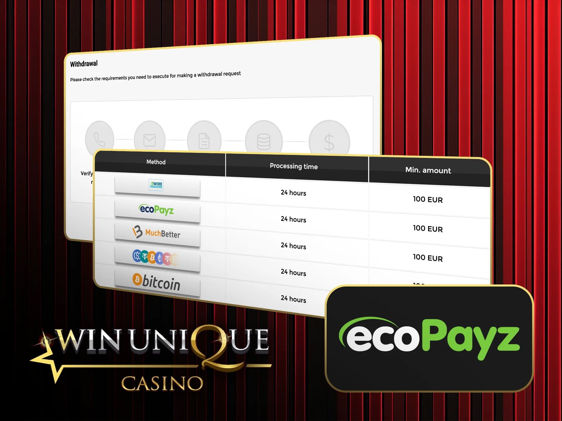 Play securely with ecoPayz on Win Unique Casino.