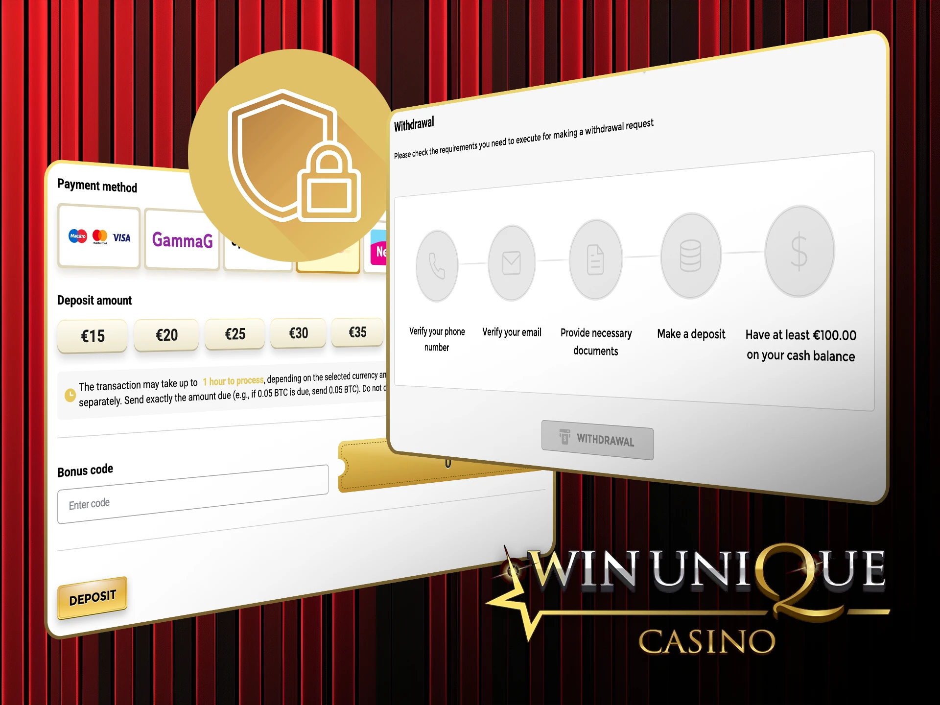Win Unique Casino ensures privacy and secure transactions for every player.