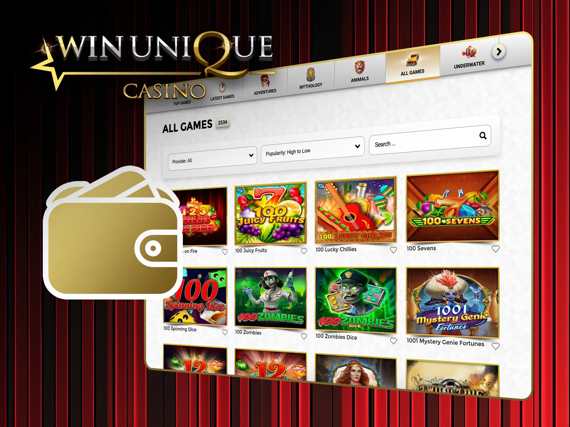 Receive a 10 Euro bonus to kickstart your gaming at Win Unique Casino.