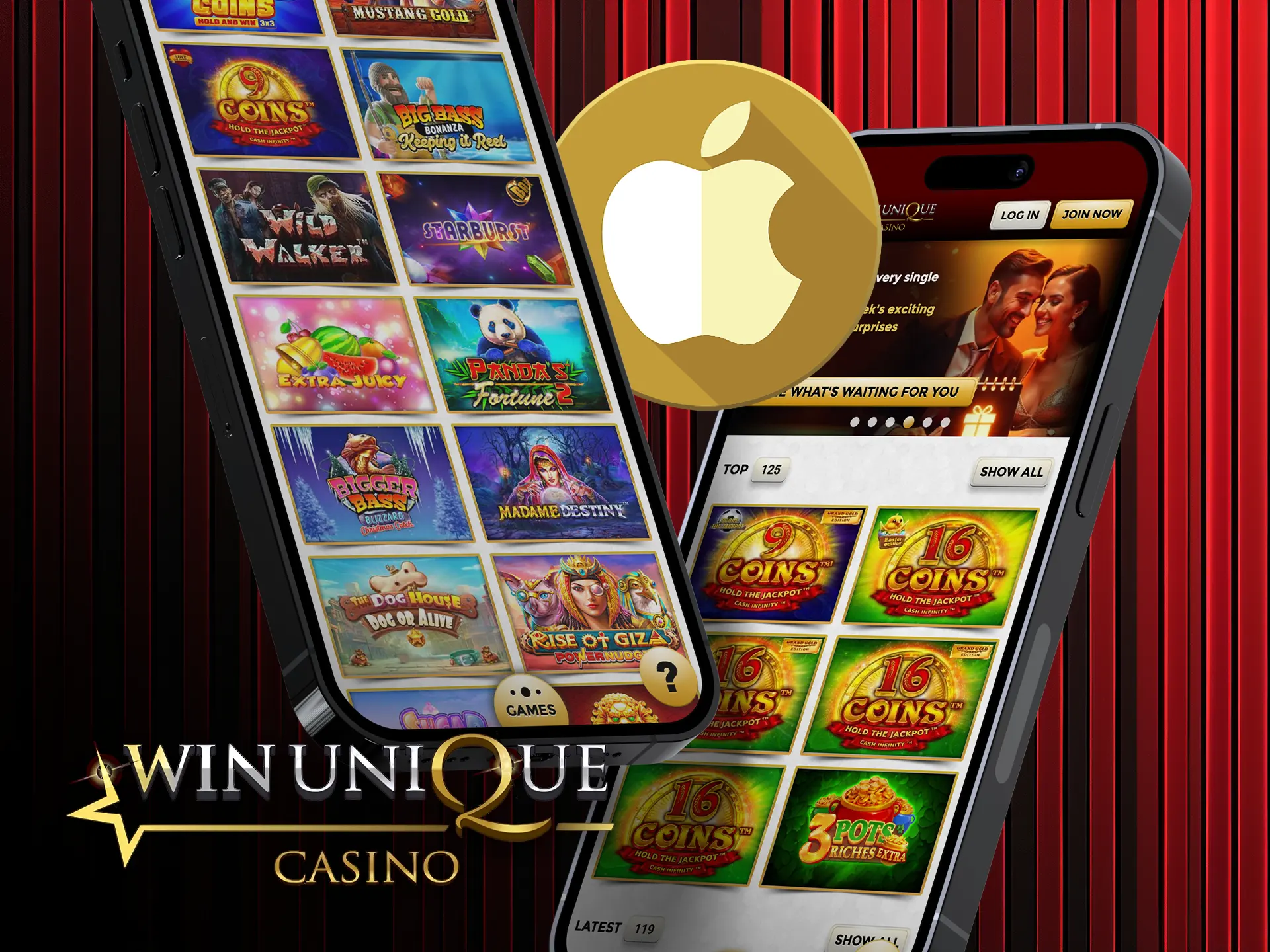 Get the iOS app and enjoy seamless gaming on Win Unique Casino.