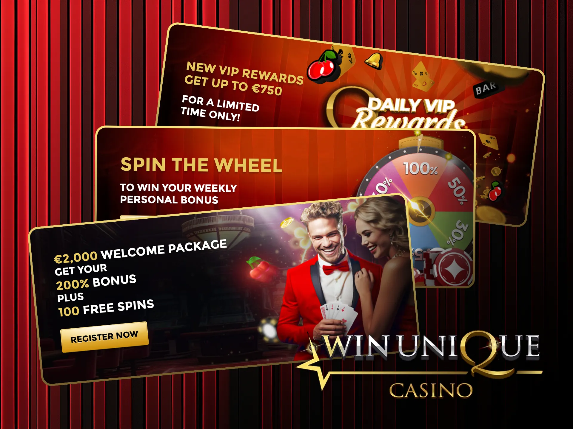 Claim your welcome bonus now at Win Unique Casino and start winning.