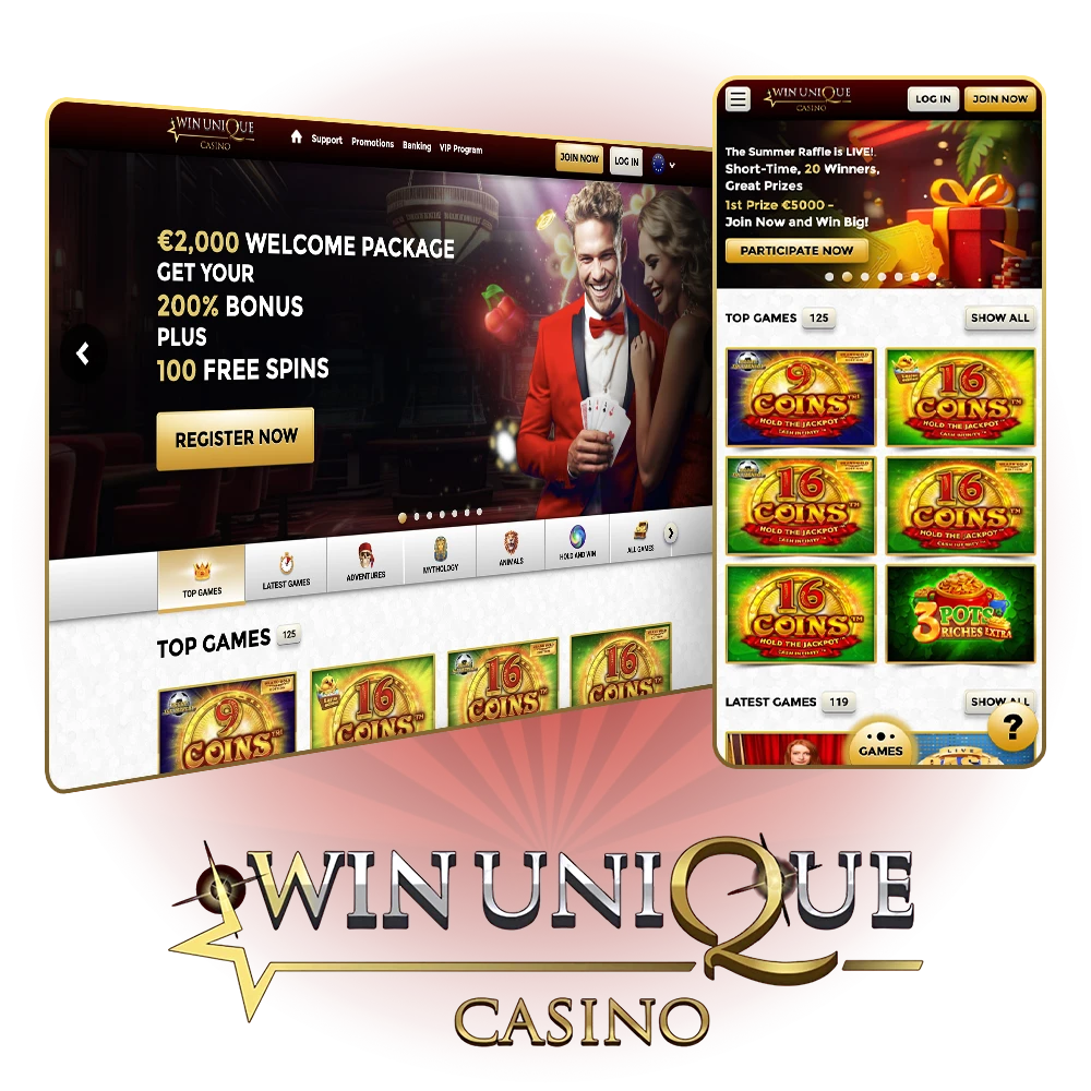 Play the best games at Win Unique Casino right now.