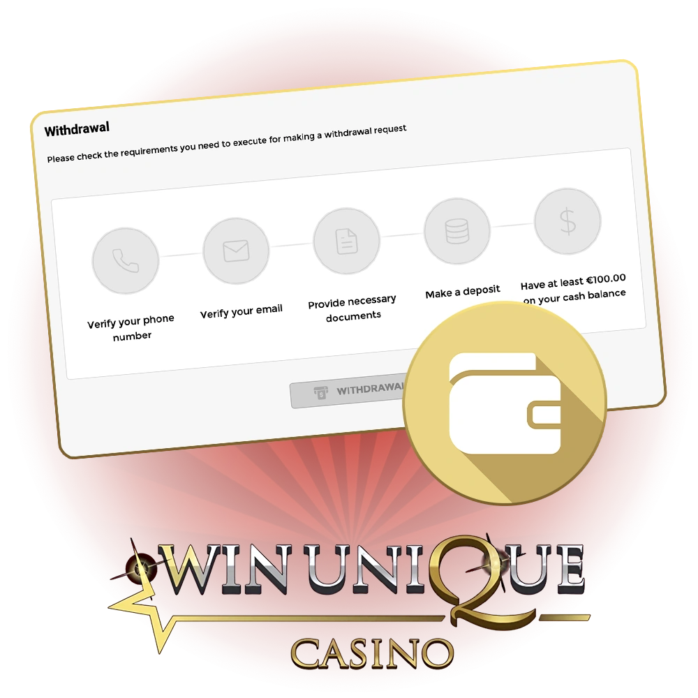 Withdraw funds securely and easily at Win Unique Casino.