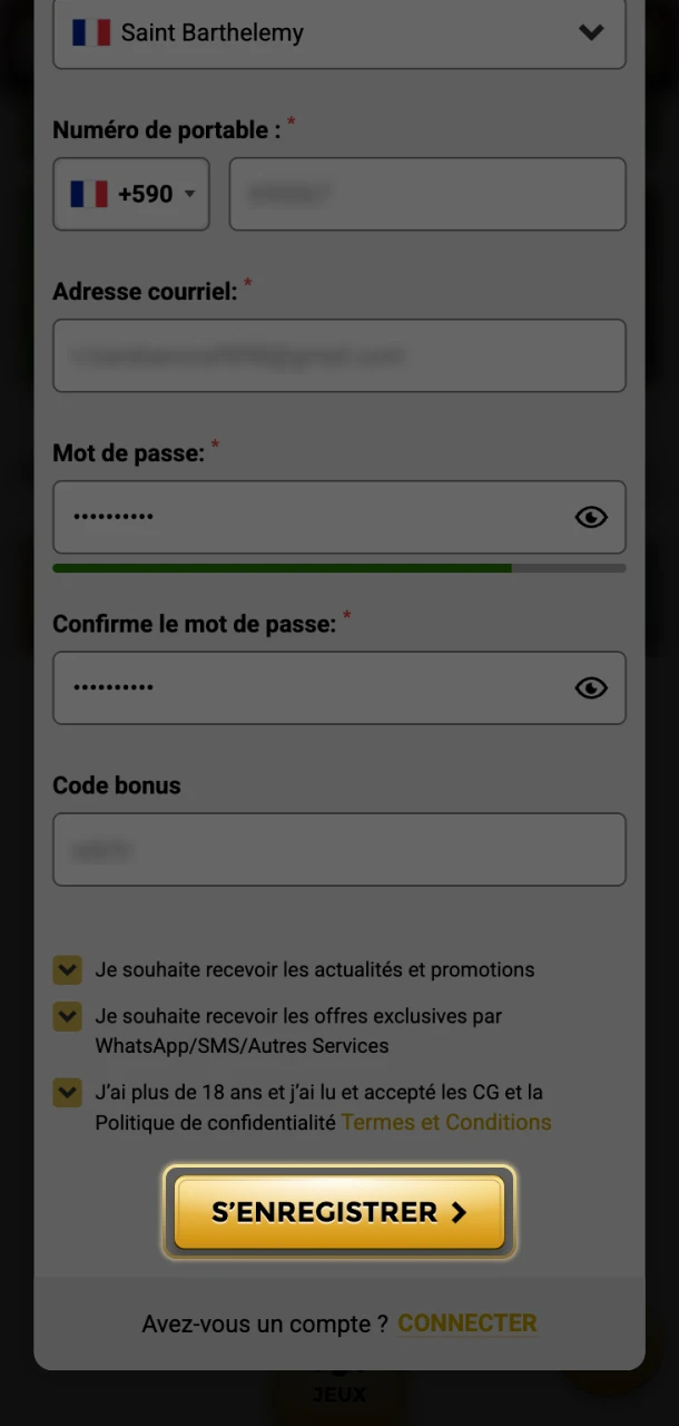 Confirmez votre inscription sur Win Unique Casino et accédez aux jeux.