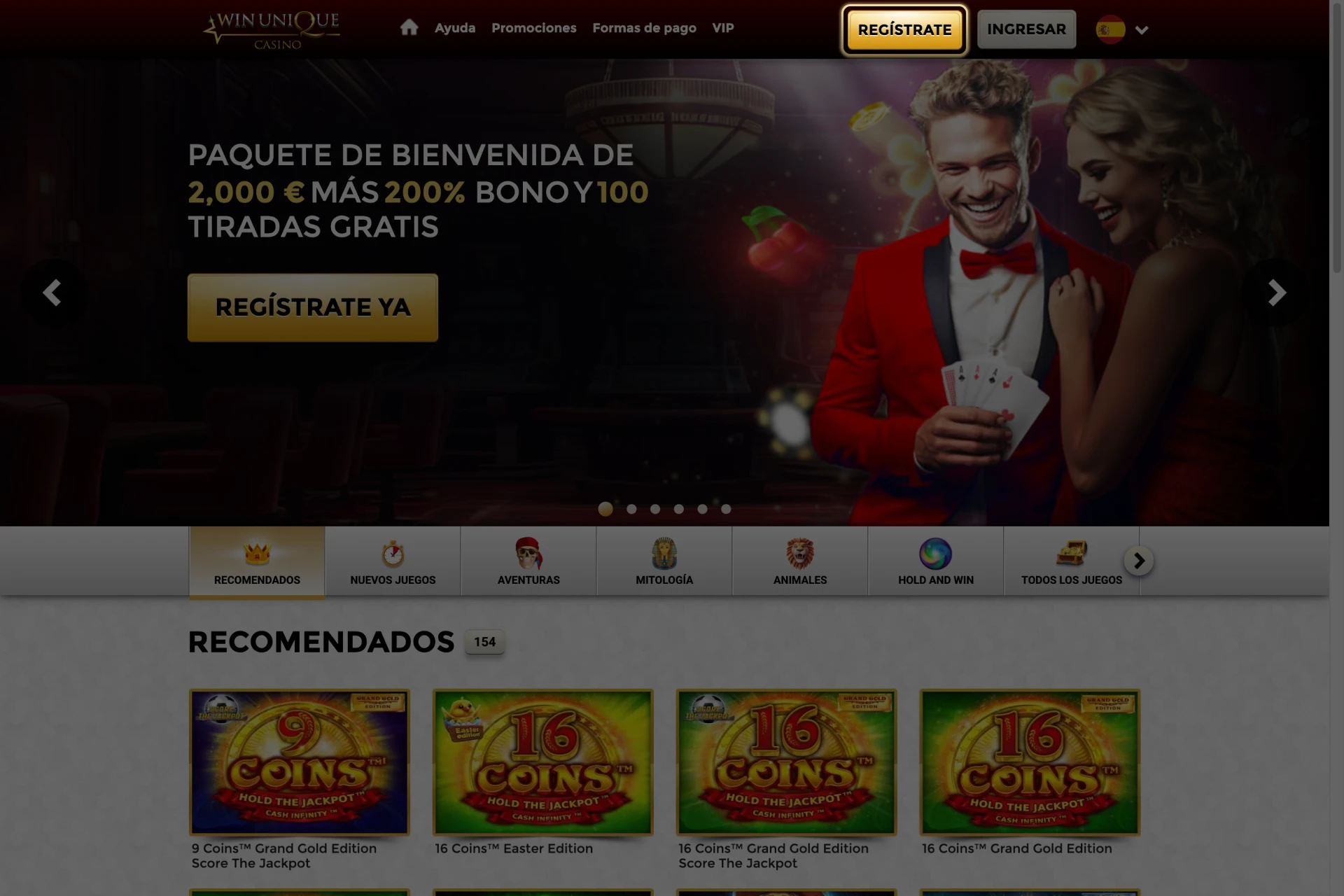 Puede abrir una cuenta en Win Unique Casino haciendo clic.